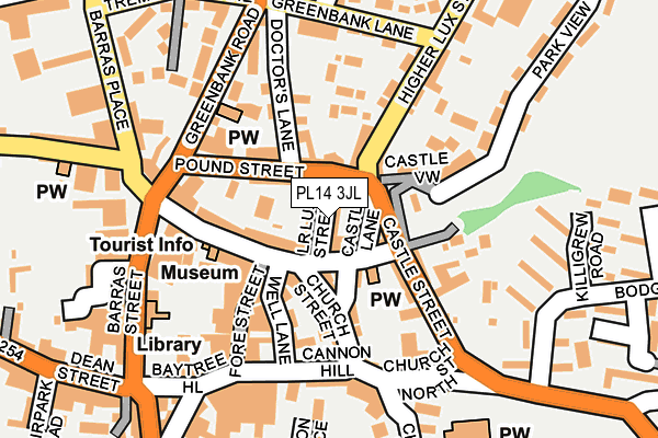 PL14 3JL map - OS OpenMap – Local (Ordnance Survey)