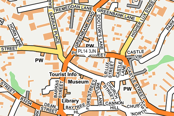 PL14 3JN map - OS OpenMap – Local (Ordnance Survey)