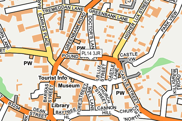 PL14 3JR map - OS OpenMap – Local (Ordnance Survey)