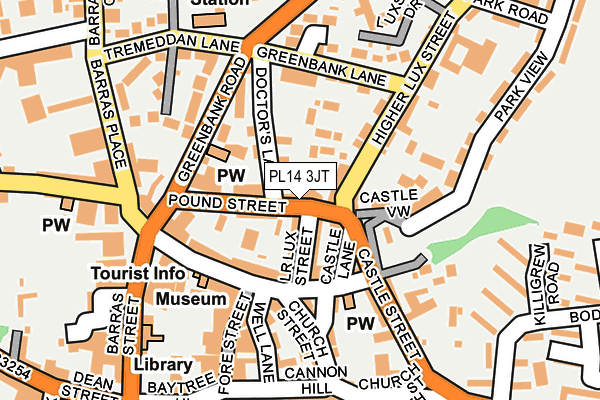 PL14 3JT map - OS OpenMap – Local (Ordnance Survey)