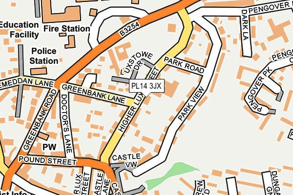 PL14 3JX map - OS OpenMap – Local (Ordnance Survey)