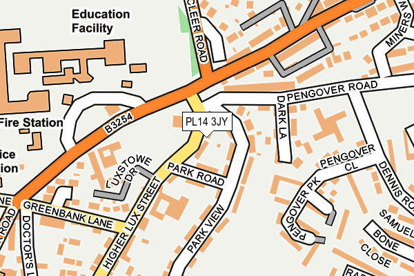 PL14 3JY map - OS OpenMap – Local (Ordnance Survey)