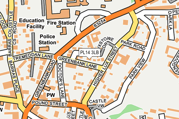 PL14 3LB map - OS OpenMap – Local (Ordnance Survey)