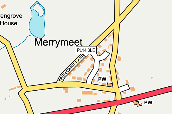 PL14 3LE map - OS OpenMap – Local (Ordnance Survey)