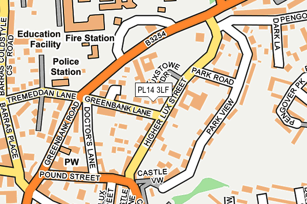 PL14 3LF map - OS OpenMap – Local (Ordnance Survey)