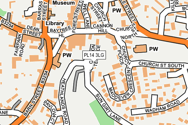 PL14 3LG map - OS OpenMap – Local (Ordnance Survey)