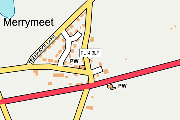 PL14 3LP map - OS OpenMap – Local (Ordnance Survey)