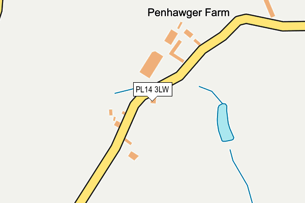 PL14 3LW map - OS OpenMap – Local (Ordnance Survey)