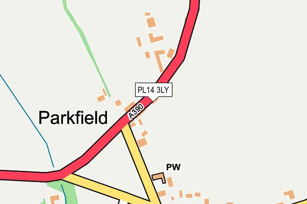 PL14 3LY map - OS OpenMap – Local (Ordnance Survey)