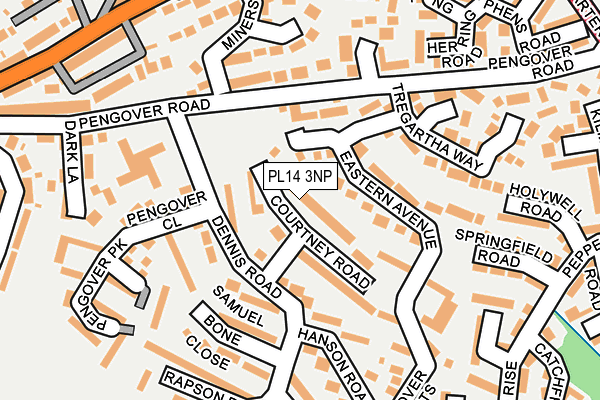 PL14 3NP map - OS OpenMap – Local (Ordnance Survey)