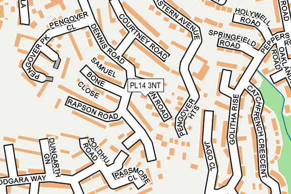 PL14 3NT map - OS OpenMap – Local (Ordnance Survey)