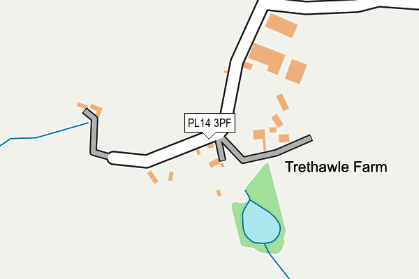 PL14 3PF map - OS OpenMap – Local (Ordnance Survey)