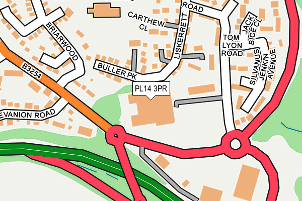 PL14 3PR map - OS OpenMap – Local (Ordnance Survey)