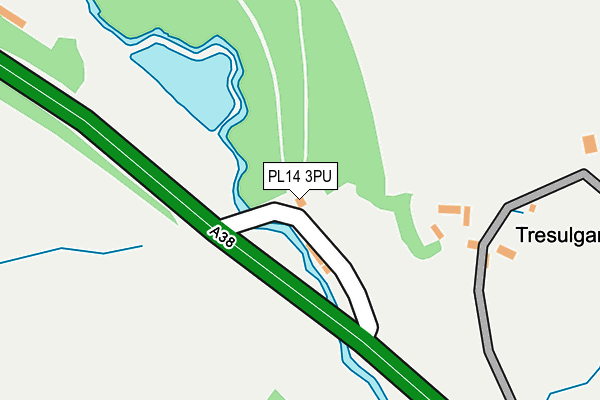 PL14 3PU map - OS OpenMap – Local (Ordnance Survey)