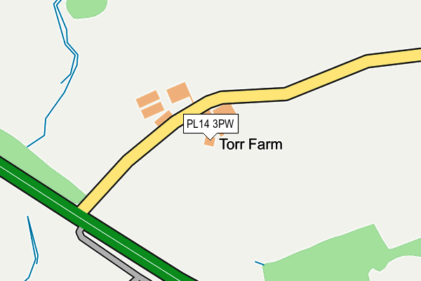 PL14 3PW map - OS OpenMap – Local (Ordnance Survey)