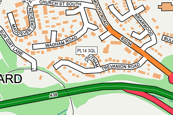 PL14 3QL map - OS OpenMap – Local (Ordnance Survey)