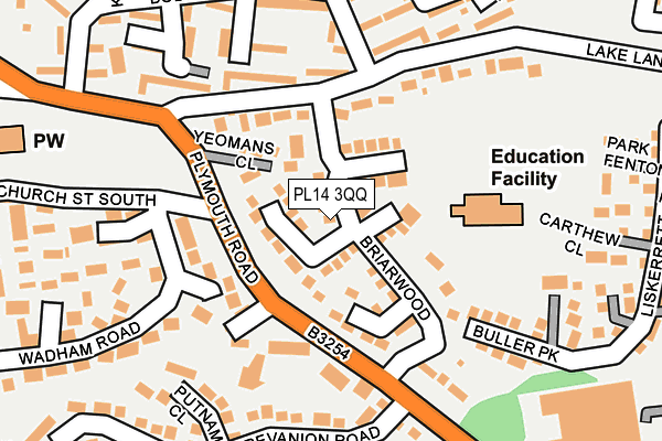 PL14 3QQ map - OS OpenMap – Local (Ordnance Survey)