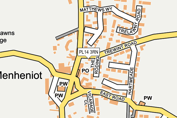 PL14 3RN map - OS OpenMap – Local (Ordnance Survey)