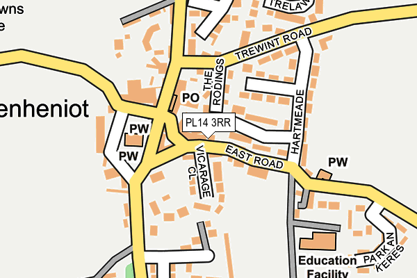 PL14 3RR map - OS OpenMap – Local (Ordnance Survey)