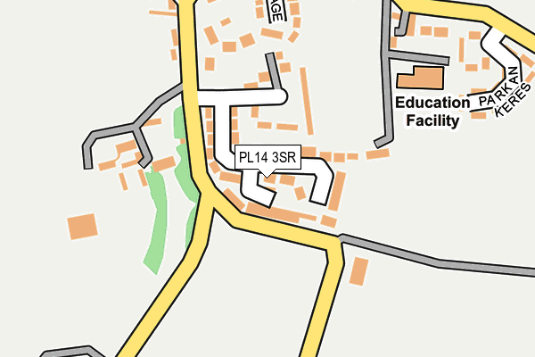 PL14 3SR map - OS OpenMap – Local (Ordnance Survey)