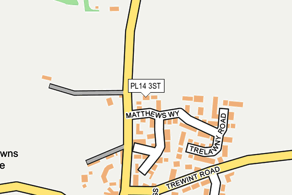 PL14 3ST map - OS OpenMap – Local (Ordnance Survey)