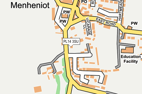 PL14 3SU map - OS OpenMap – Local (Ordnance Survey)