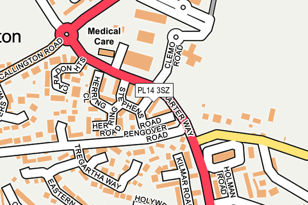 PL14 3SZ map - OS OpenMap – Local (Ordnance Survey)