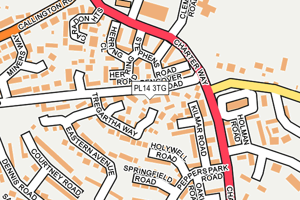 PL14 3TG map - OS OpenMap – Local (Ordnance Survey)