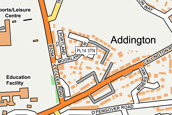 PL14 3TN map - OS OpenMap – Local (Ordnance Survey)