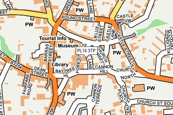 PL14 3TP map - OS OpenMap – Local (Ordnance Survey)