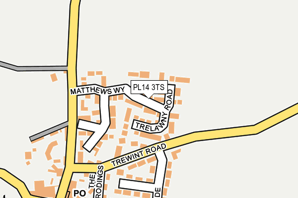 PL14 3TS map - OS OpenMap – Local (Ordnance Survey)