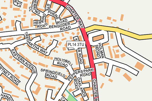 PL14 3TU map - OS OpenMap – Local (Ordnance Survey)