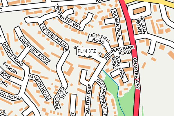 PL14 3TZ map - OS OpenMap – Local (Ordnance Survey)