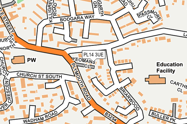 PL14 3UE map - OS OpenMap – Local (Ordnance Survey)