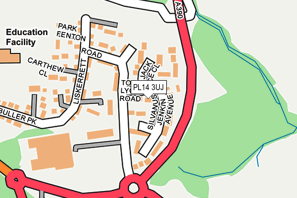 PL14 3UJ map - OS OpenMap – Local (Ordnance Survey)