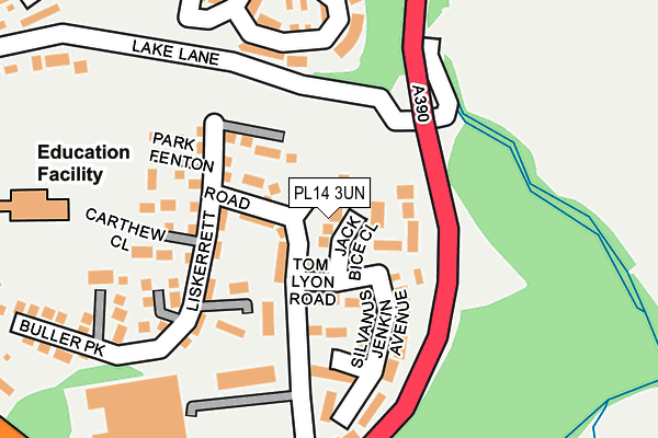 PL14 3UN map - OS OpenMap – Local (Ordnance Survey)