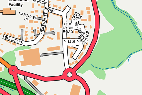 PL14 3UP map - OS OpenMap – Local (Ordnance Survey)
