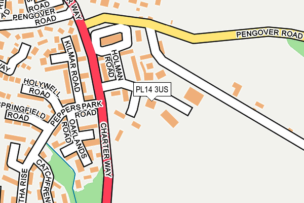 PL14 3US map - OS OpenMap – Local (Ordnance Survey)