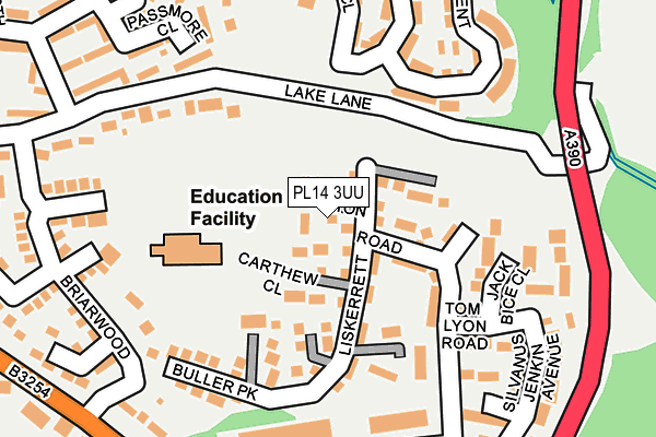 PL14 3UU map - OS OpenMap – Local (Ordnance Survey)