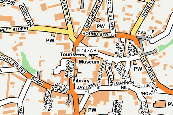 PL14 3WH map - OS OpenMap – Local (Ordnance Survey)