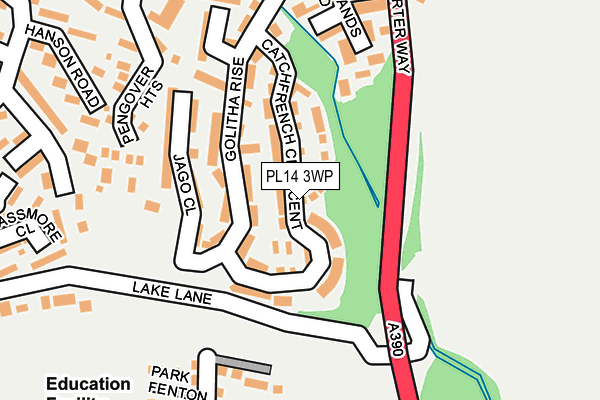 PL14 3WP map - OS OpenMap – Local (Ordnance Survey)