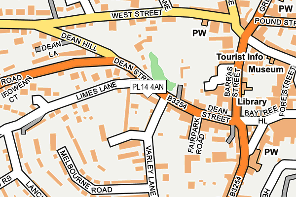 PL14 4AN map - OS OpenMap – Local (Ordnance Survey)