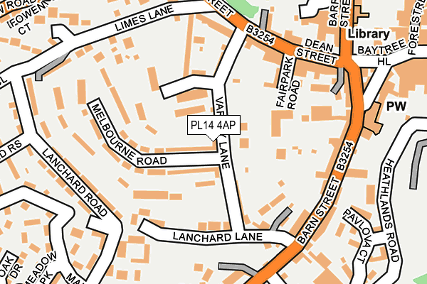 PL14 4AP map - OS OpenMap – Local (Ordnance Survey)