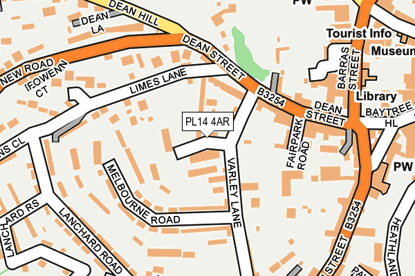 PL14 4AR map - OS OpenMap – Local (Ordnance Survey)