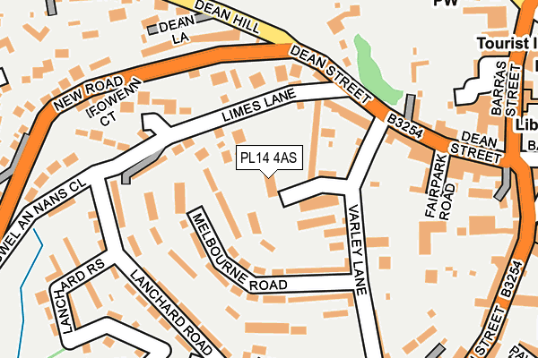 PL14 4AS map - OS OpenMap – Local (Ordnance Survey)