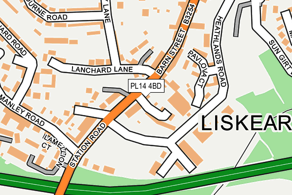 PL14 4BD map - OS OpenMap – Local (Ordnance Survey)