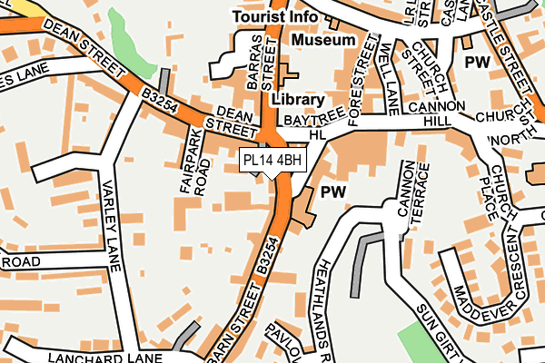 PL14 4BH map - OS OpenMap – Local (Ordnance Survey)