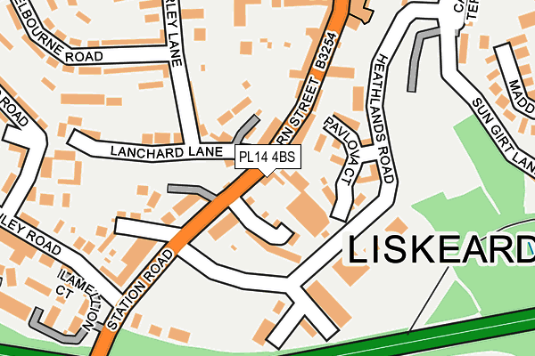 PL14 4BS map - OS OpenMap – Local (Ordnance Survey)