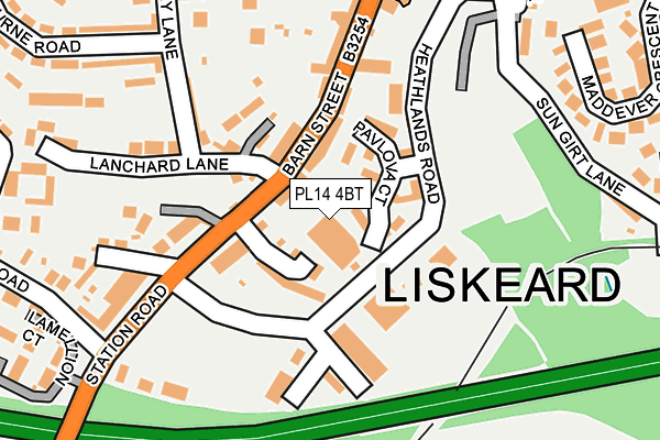 PL14 4BT map - OS OpenMap – Local (Ordnance Survey)