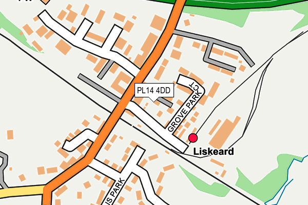 PL14 4DD map - OS OpenMap – Local (Ordnance Survey)
